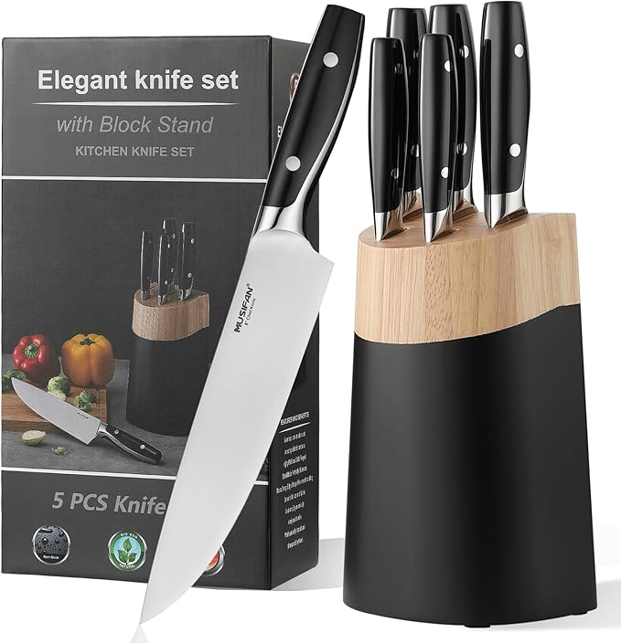 Stainless Knife Block Set